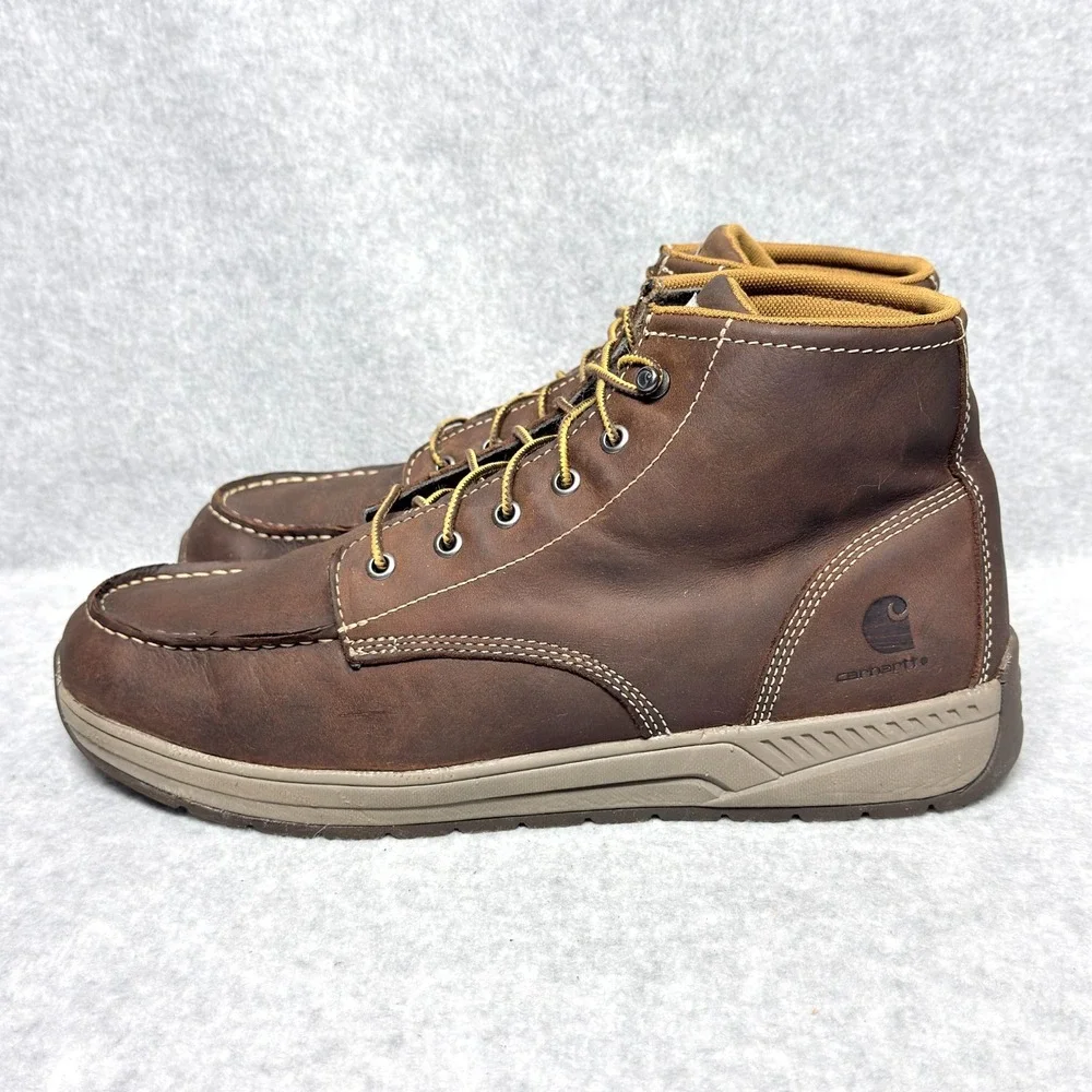 Carhartt Lightweight Wedge Moc Toe Chukka Mens Size 13 Work Boots Brown Leather